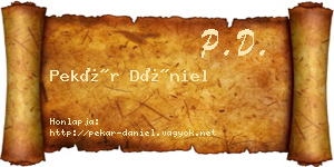 Pekár Dániel névjegykártya